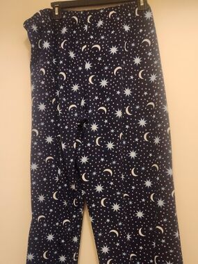 Navy Star & Moon Pajama Pants, Women's XL